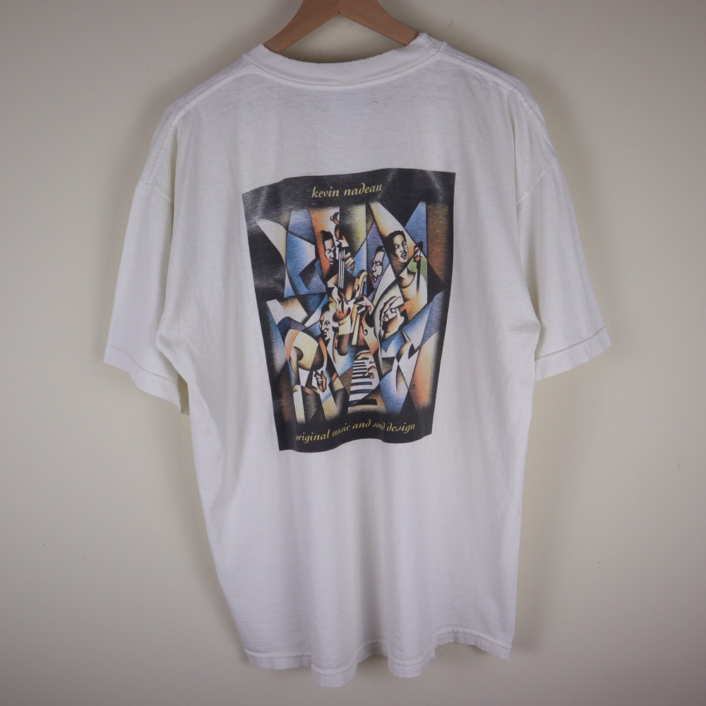 Vintage 90s Kevin Nadeau Music Shirt Adult XL‎ 23.5x29